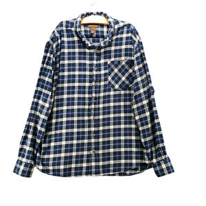Lincoln Outfitters Men's Flannel Button-Down Shirt Multi Plaid 2XL Tall Pocket